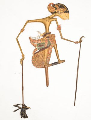 Lot 359 - Indonesian wayang kulit carved and painted wooden shadow puppet