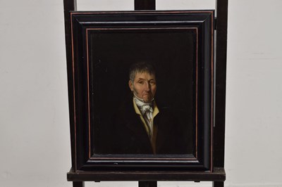 Lot 382 - 19th century French school - Oil on canvas - Bust portrait of a gentleman