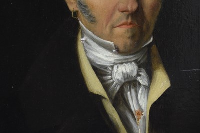 Lot 382 - 19th century French school - Oil on canvas - Bust portrait of a gentleman