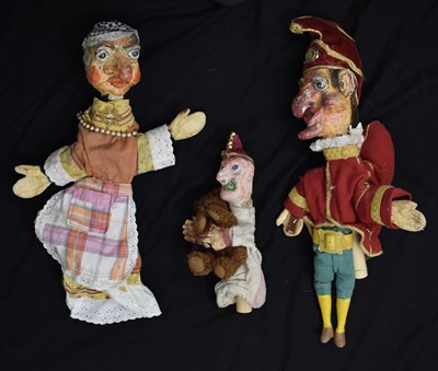 Lot 249 - Folk Art - Group of Punch & Judy hand puppets