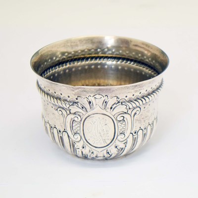 Lot 278 - Late Victorian silver bowl with modelled as a 17th century porringer