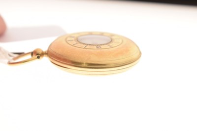 Lot 133 - Mid Victorian 18ct gold half hunter pocket watch, James McCabe, Royal Exchange