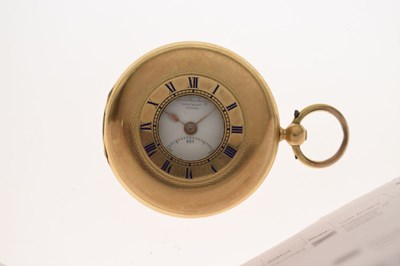 Lot 133 - Mid Victorian 18ct gold half hunter pocket watch, James McCabe, Royal Exchange