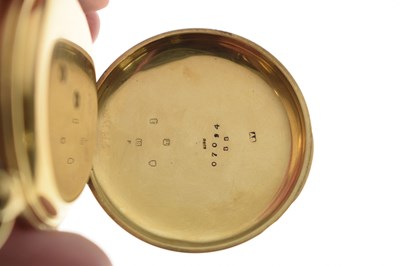 Lot 133 - Mid Victorian 18ct gold half hunter pocket watch, James McCabe, Royal Exchange