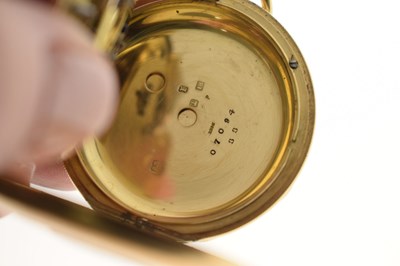 Lot 133 - Mid Victorian 18ct gold half hunter pocket watch, James McCabe, Royal Exchange