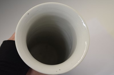 Lot 343 - Chinese porcelain blue and white sleeve vase
