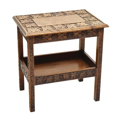 Lot 722 - 20th century carved teak occasional table