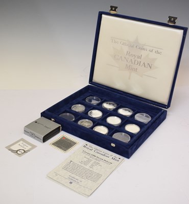 Lot 319 - Canada - Eight silver Elizabeth II coins from The Official Coins of the Canadian Mint series