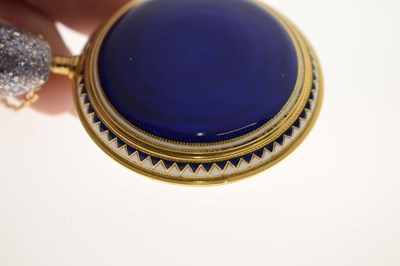 Lot 132 - Early 19th century yellow metal and enamel open face pocket watch, James Upjohn
