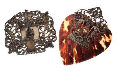 Lot 118 - Silver mounted letter clip and ring tree