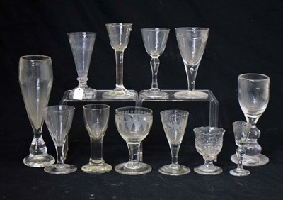 Lot 544 - Group of assorted 18th and 19th century drinking glasses