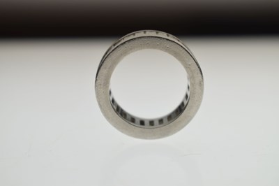 Lot 13 - Baguette cut diamond platinum eternity ring