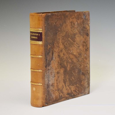 Lot 593 - [Nicholas Culpeper] 'Culpeper's English Physician; and Complete Herbal', 1810