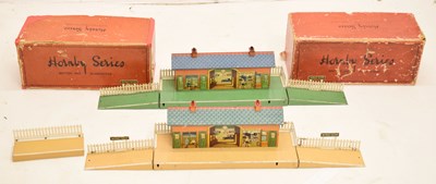 Lot 482 - Hornby - Two boxed tinplate O gauge No.2 Railway Stations