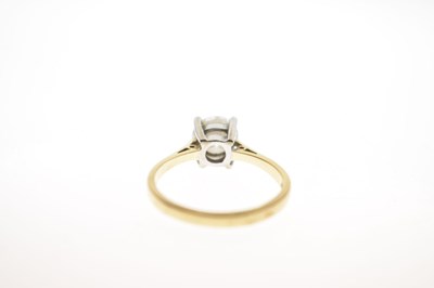 Lot 2 - Diamond solitaire 18ct yellow gold ring
