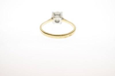 Lot 2 - Diamond solitaire 18ct yellow gold ring