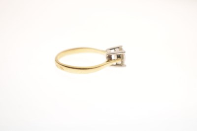 Lot 2 - Diamond solitaire 18ct yellow gold ring