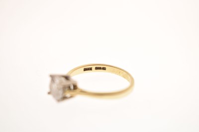 Lot 2 - Diamond solitaire 18ct yellow gold ring