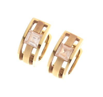 Lot 74 - Pair of 9ct gold ear clips