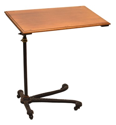 Lot 777 - Victorian 'Carters Patent' mahogany adjustable table