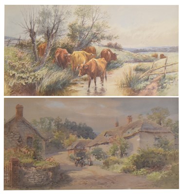 Lot 637 - A. Seymour (Early 20th century) - Watercolour - 'At Luppitt, near Honiton'