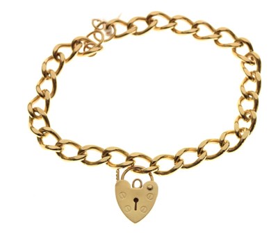 Lot 63 - 9ct gold curb-link bracelet