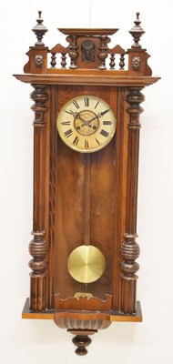Lot 688 - Junghans - Walnut cased spring-driven two-train Vienna wall clock