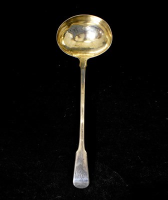 Lot 288 - George VI silver Fiddle pattern ladle