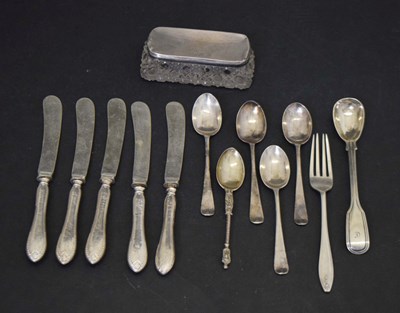 Lot 264 - Assorted silver flatware, etc