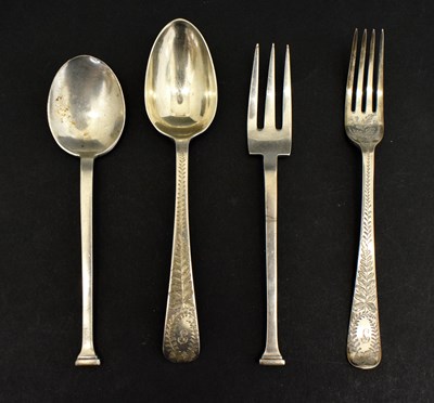 Lot 270 - George V silver two-piece christening set, and one other