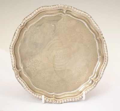 Lot 238 - Early Victorian silver card tray