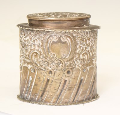 Lot 254 - George V silver tea caddy