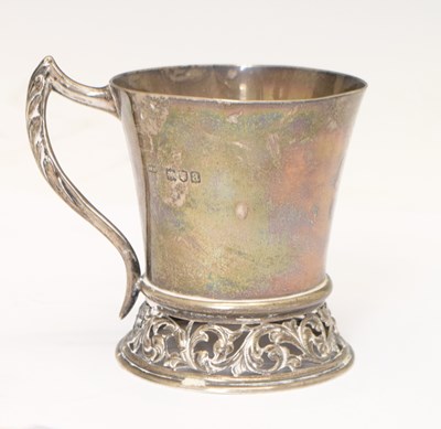 Lot 250 - Late Victorian silver christening cup