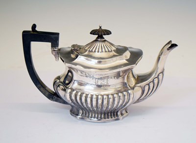 Lot 259 - Edward VII silver teapot