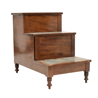 Lot 728 - Pair of 19th century mahogany library or bed steps