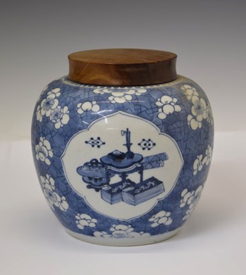 Lot 347 - Chinese blue and white porcelain ginger jar