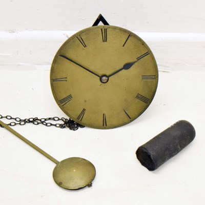 Lot 743 - Early 19th century brass wall clock