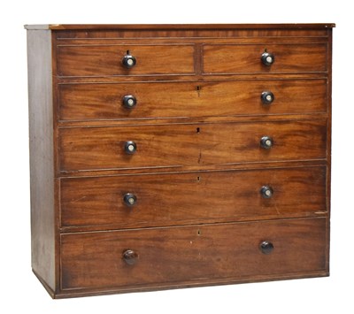 Lot 788 - Early 19th century mahogany chest of drawers