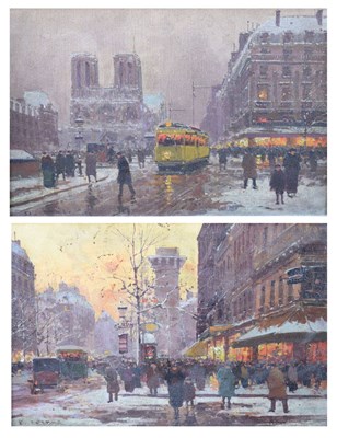 Lot 388 - Cortes, Edouard (French 1882-1969) - Pair of oils on canvas