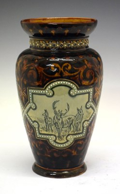 Lot 411 - Hannah Barlow and Lucy Barlow Doulton vase