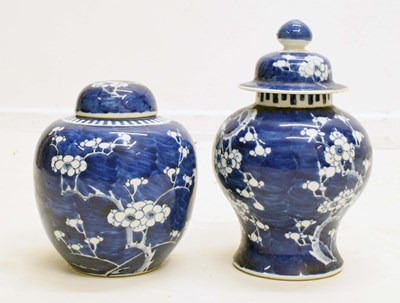 Lot 623 - Chinese porcelain baluster vase and cover, etc