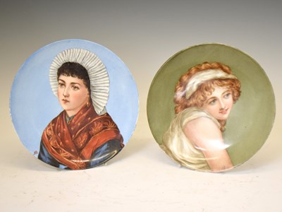 Lot 570 - Two late 19th century Aesthetic movement ceramic plates