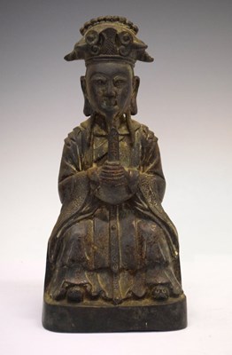 Lot 361 - Chinese bronze figure of Guandi