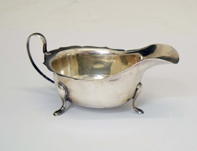 Lot 244 - George V silver sauceboat