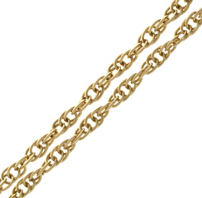 Lot 124 - 9ct yellow gold fancy link necklace