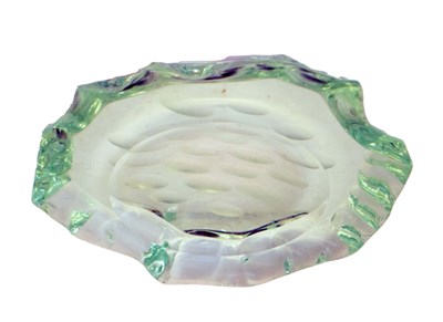 Lot 555 - Attributed to Max Ingrand for Fontana Arte, Italy - Pale green glass dish, circa 1950