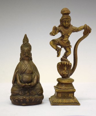 Lot 379 - Indian bronze Shiva Nataraja and Tibetan Padmasambhava