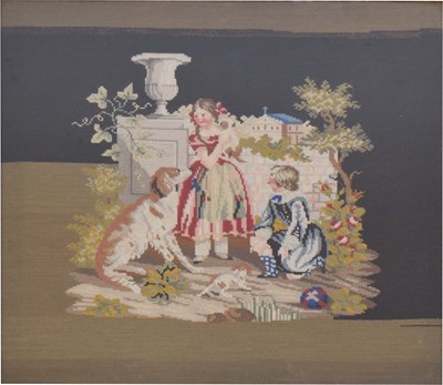 Lot 731 - Victorian woolwork study