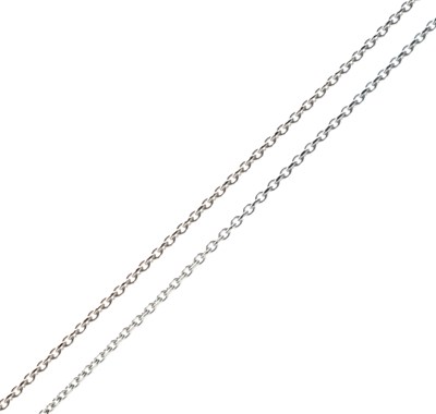 Lot 125 - 18ct white gold fine link necklace