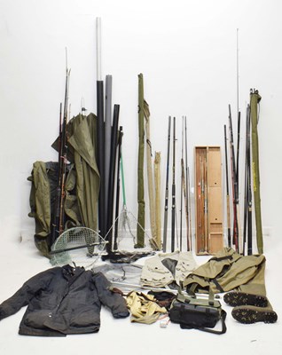 Lot 448 - A large quantity of fishing rods and related equipment